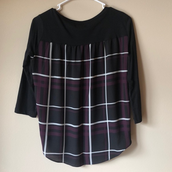 Plaid Dolman Top - Picture 3 of 3